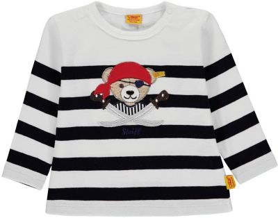 Baby Langarmshirt mit Pirat blau Gr. 56 Jungen Baby