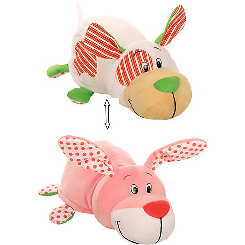 Мягкая игрушка-вывернушка 1toy "Ням-Ням" Щеночек с ароматом мятной жвачки-Зайчонок с ароматом фруктовой жвачки, от 1Toy