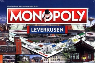 Das weltberühmte Spiel um Grundbesitz und Immobilien Monopoly Leverkusen Stadt Edition