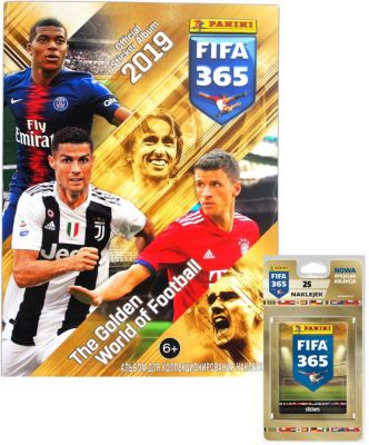 Альбом Panini "FIFA 365-2019" и блистер, 5 пакетиков с наклейками