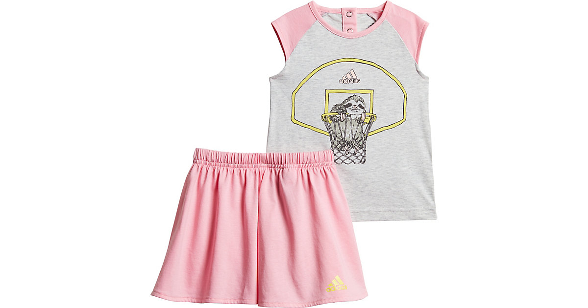 Baby Sommer Set ANIMAL : T-Shirt + Shorts rosa Gr. 74 Mädchen Baby