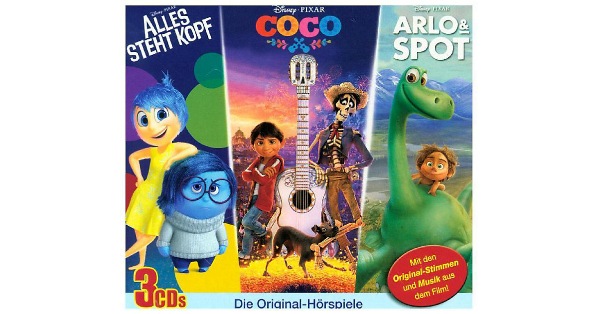 KIDDINX · CD Disney - Arlo & Spot / Alles steht Kopf / Cocos (3 CDs) KIDDINX · CD Disney - Arlo & Spot / Alles steht Kopf / Cocos (3 CDs)
