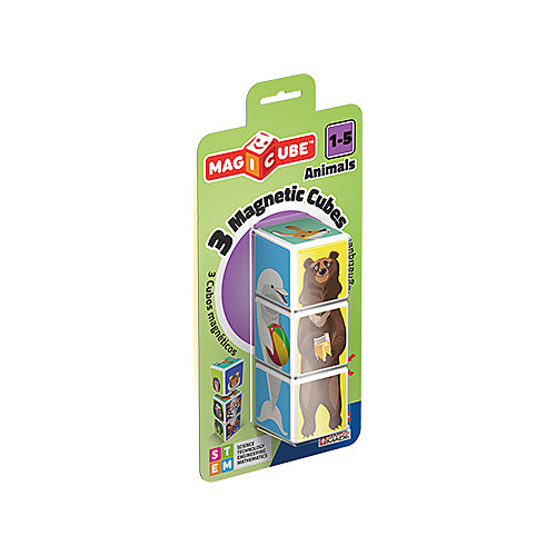 Конструктор магнитный Geomag "MagiCube" Животные, 3 детали от Geomag