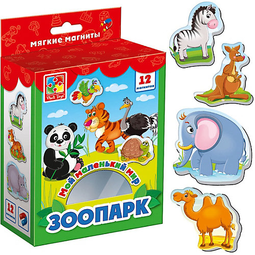 Мягкие магниты Vladi Toys "Мой маленький мир" Зоопарк от Vladi Toys