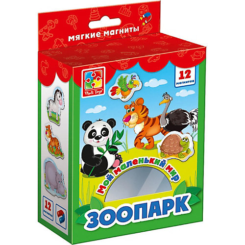 Мягкие магниты Vladi Toys "Мой маленький мир" Зоопарк от Vladi Toys