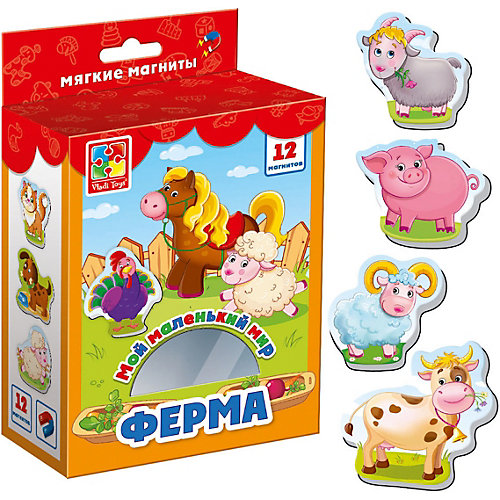 Мягкие магниты Vladi Toys "Мой маленький мир" Ферма от Vladi Toys