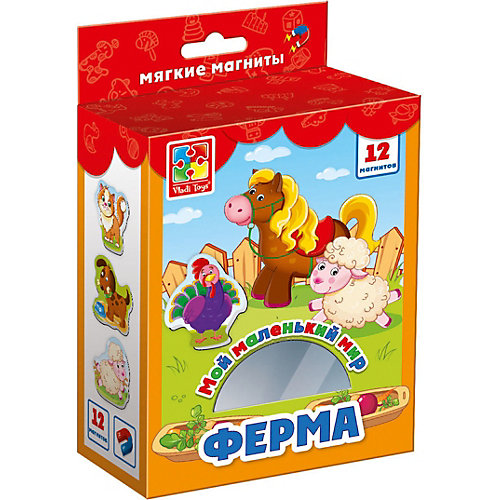 Мягкие магниты Vladi Toys "Мой маленький мир" Ферма от Vladi Toys