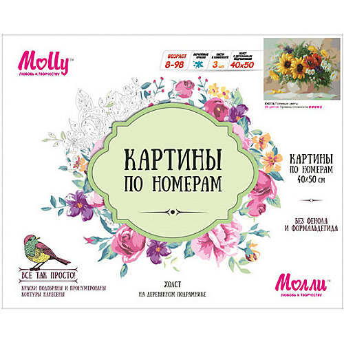 Картина по номерам Molly "Полевые цветы", 40х50 см от Molly
