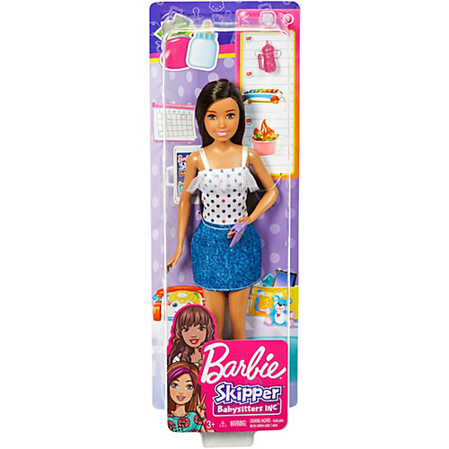 Кукла Barbie Семья Няня Скиппер Брюнетка с десертом от Mattel