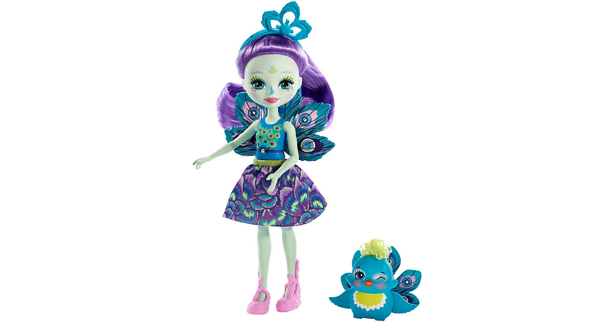 Spielzeug/Puppen: Mattel Enchantimals Patter Peacock & Flap Puppe