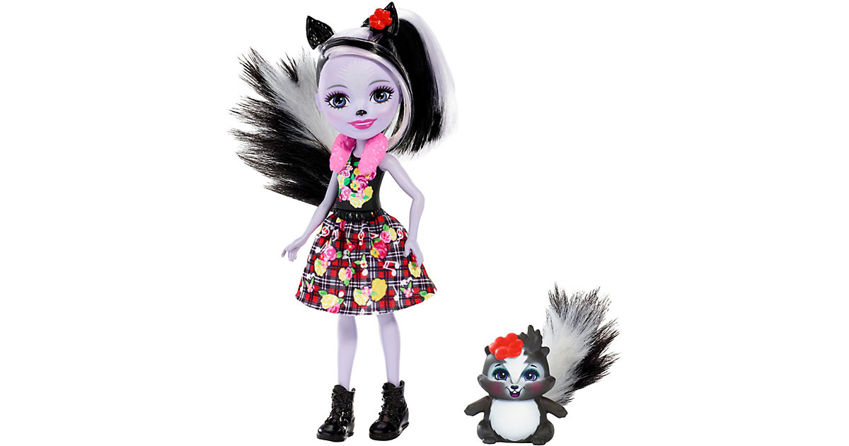 Spielzeug/Puppen: Mattel Enchantimals Sage Skunk & Caper Puppe