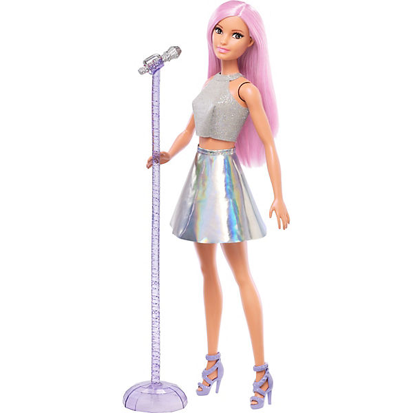 Barbie Sängerin Puppe (pinke Haare), Anziehpuppe, Modepuppe, Barbie Rockstar