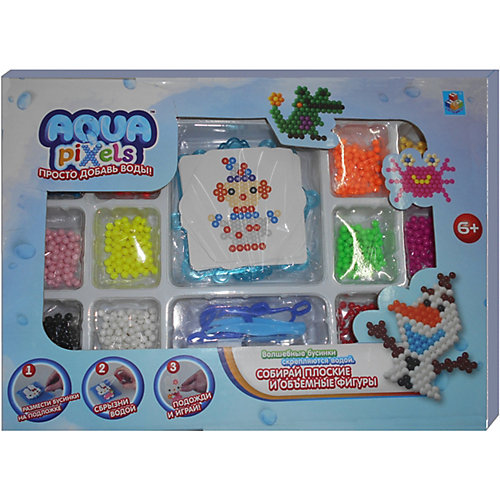 Набор для творчества 1Toy "Aqua pixels" Мега набор, 960 пикселей от Lukky