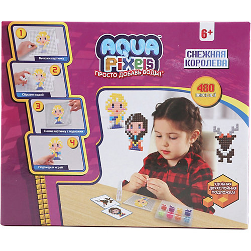 Набор для творчества 1Toy "Aqua pixels" Снежная королева, 480 пикселей от 1Toy