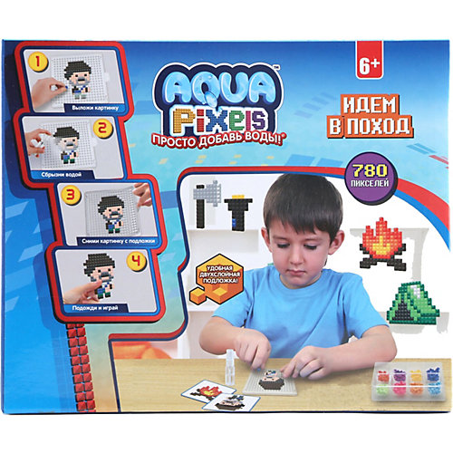 Набор для творчества 1Toy "Aqua pixels" Идём в поход, 780 пикселей от 1Toy
