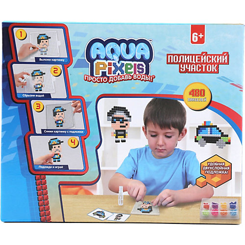 Набор для творчества 1Toy "Aqua pixels" Полицейский участок, 480 пикселей от 1Toy