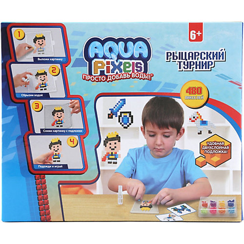 Набор для творчества 1Toy "Aqua pixels" Рыцарский туринир, 480 пикселей от 1Toy