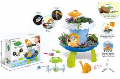 Игровой набор Junfa Toys "Коттедж для кукол", свет/звук, синий