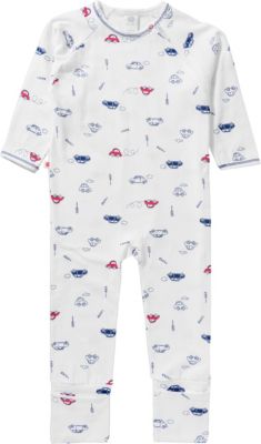 Baby Schlafanzug , organic cotton wei Gr. 62 Jungen Baby