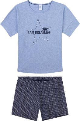 Schlafanzug blau Gr. 152 M�dchen Kinder