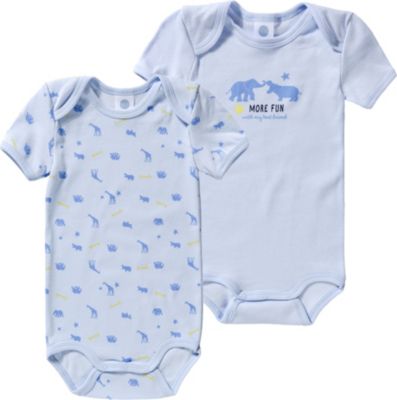 Bodies Doppelpack , organic cotton blau Gr. 80 Jungen Kinder