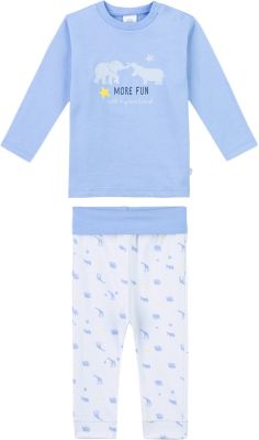 Baby Schlafanzug , organic cotton blau Gr. 74 Jungen Baby