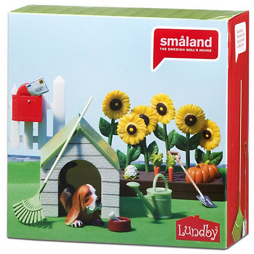 Аксессуары для домика Lundby "Смоланд" Садовый набор с питомцем, 1:18 от Lundby