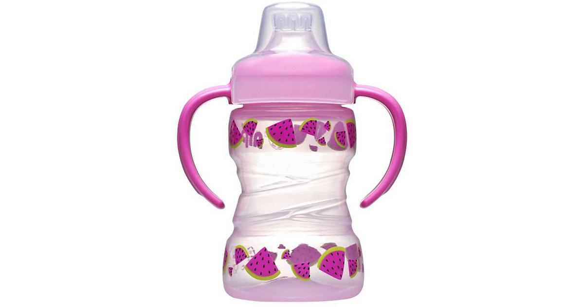 Trinklernflasche Soft Trainer mit festem Trinkschnabel, Silikon, 260 ml, Melone rosa