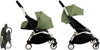Kombi Kinderwagen YOYO+ 0+ & 6+, Peppermint, weißes Gestell, 2019