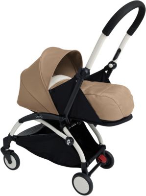 Kombi Kinderwagen YOYO+ 0+ & 6+, Taupe, weies Gestell, 2019