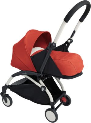 Kombi Kinderwagen YOYO+ 0+ & 6+, Rot, weies Gestell, 2019