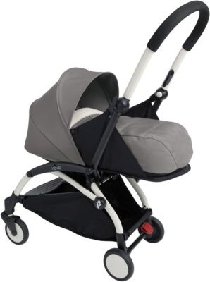 Kombi Kinderwagen YOYO+ 0+ & 6+, Grau, weies Gestell, 2019