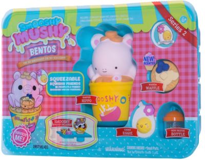 Игрушка-антистресс Smooshy Mushy Bento "Школьный завтрак", 2 серия, Бегемотик Харпер