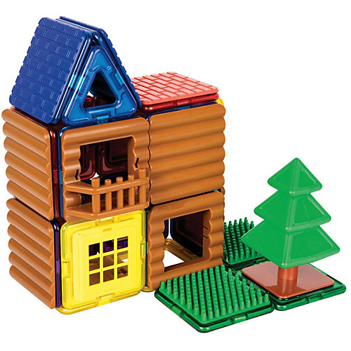 Магнитный конструктор MAGFORMERS Log cabin set, 48 деталей от MAGFORMERS