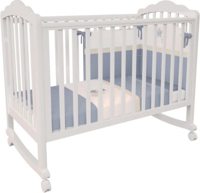 Kinderbett Classic 621 aus Birkenholz 120 x 60 cm, wei, 3024-04