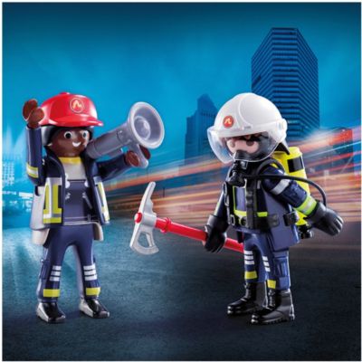 Playmobil 3 Feuerwehrleute Feuerwehrfiguren Sicherheit. Polizei 