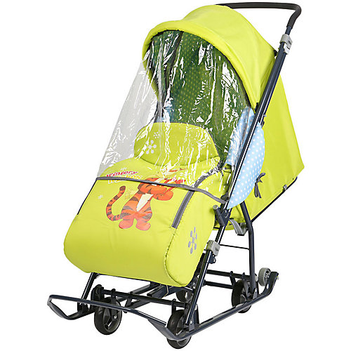 Санки-коляска Ника детям Disney Baby 1 Тигруля лимонный от Nika-Kids