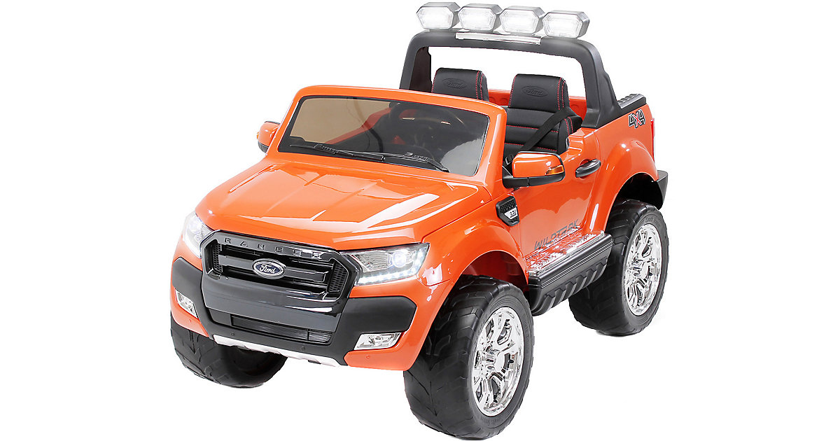 Kinder Elektroauto Ford Ranger 2-Sitzer 4x45 Watt, 12V, orange lackiert