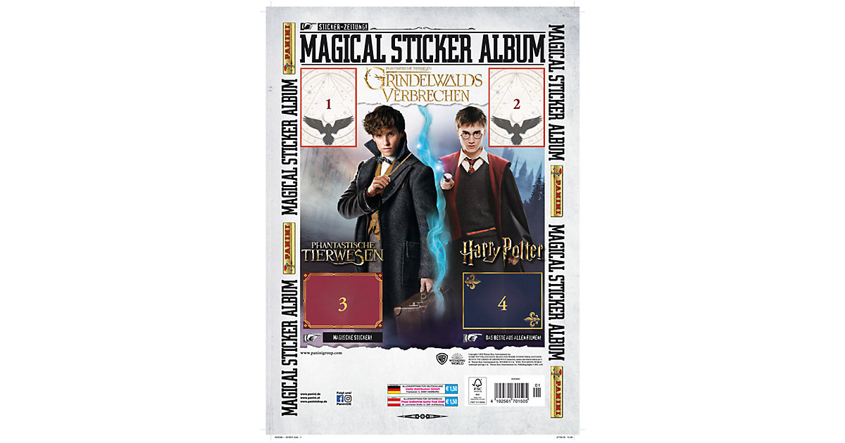 Harry Potter Phantastische Tierwesen 2 Sammelalbum (Sticker-Zeitung)