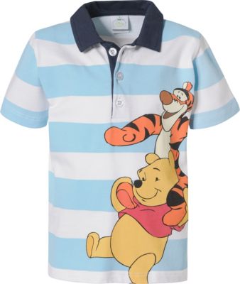 Disney Winnie Puuh Baby Poloshirt t�rkis/wei� Gr. 104 Jungen Kleinkinder