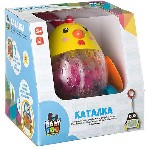 Игрушка-каталка с ручкой Bondibon "Курочка" от Bondibon