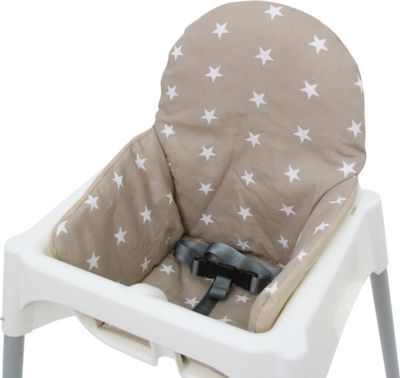 Sitzkissen/Sitzeinlage für Ikea Antilop Hochstuhl, "Stars", macchiato