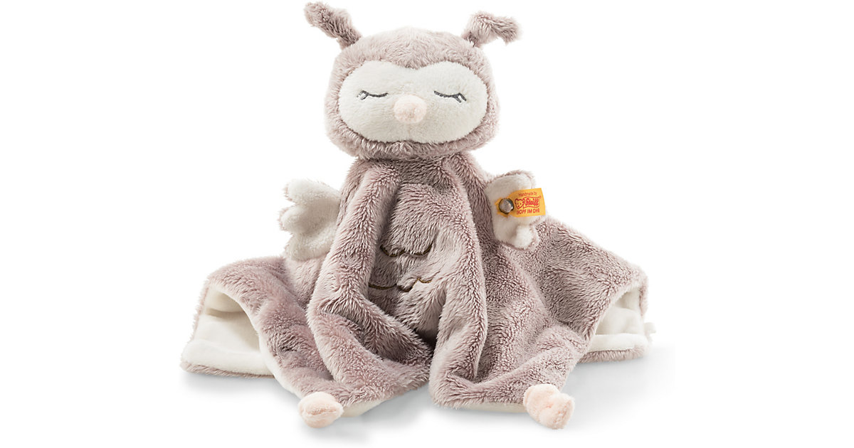Babyspielzeug: Steiff Soft Cuddly Friends Ollie Eule Schmusetuch (26 cm) [rosébraun/creme]