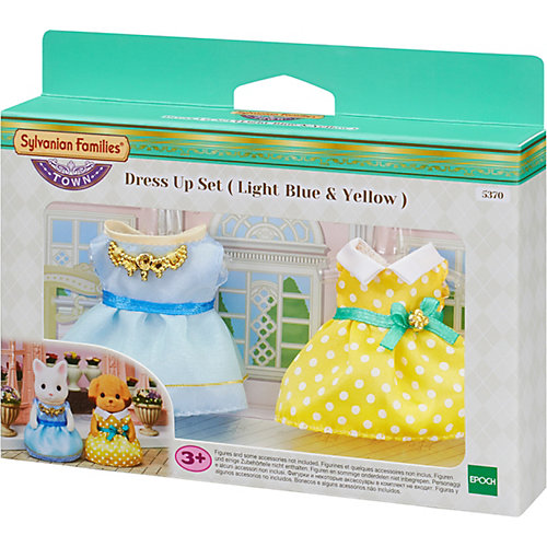 Набор Sylvanian Families Series Town "Модные платья", светло-голубое и желтое от Эпоха Чудес