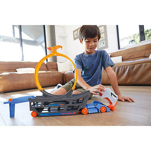 Автотрек Hot Wheels Stunt & Go "Трюковой тягач" от Mattel
