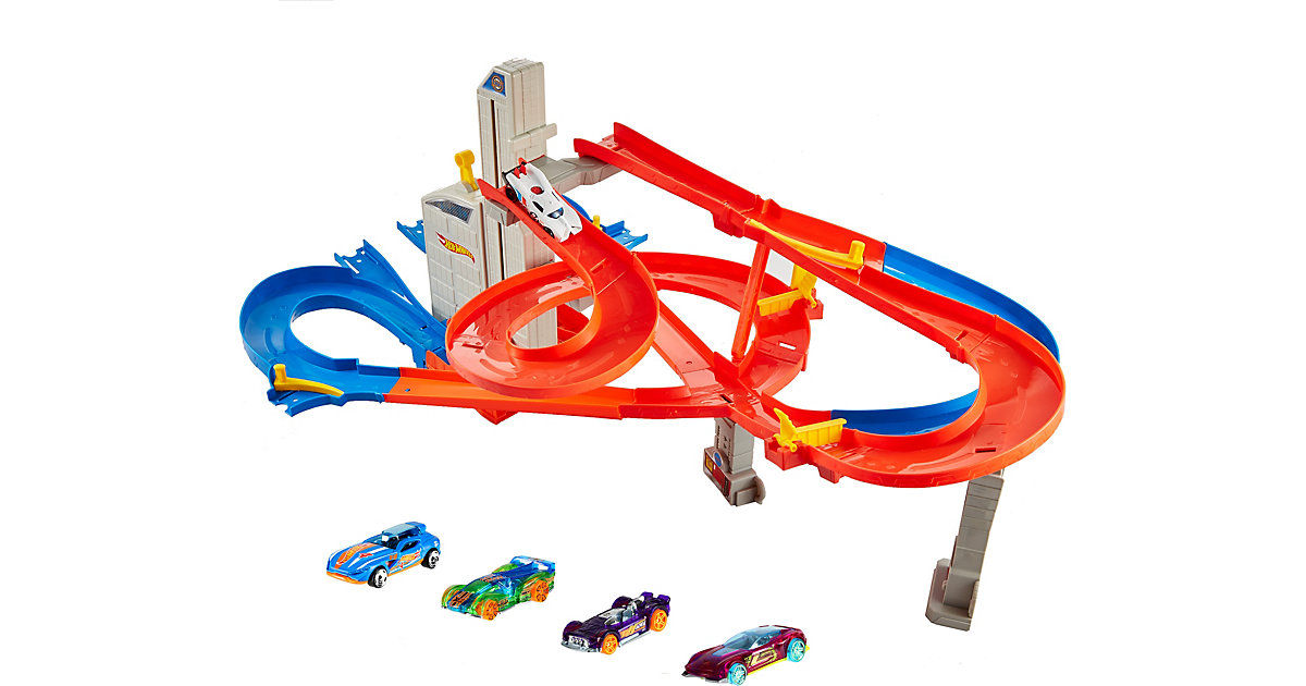 Mattel · Hot Wheels Auto-Lift Expressway Track Set inklusive 5 Autos Mattel · Hot Wheels Auto-Lift Expressway Track Set inklusive 5 Autos