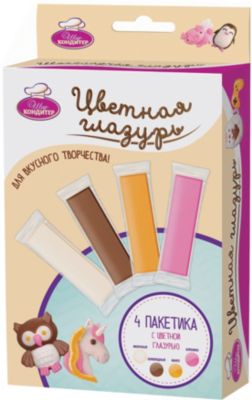 Набор глазури 1Toy "Шеф-кондитер", 4 цвета