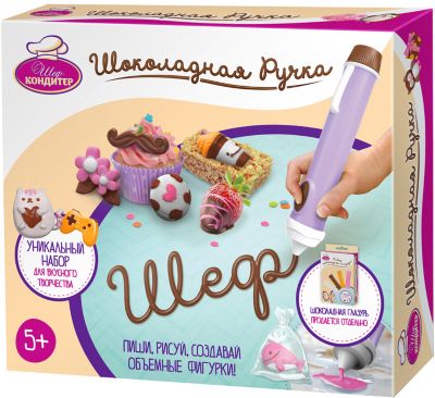 Шоколадная ручка 1Toy "Шеф-кондитер", 41 деталь