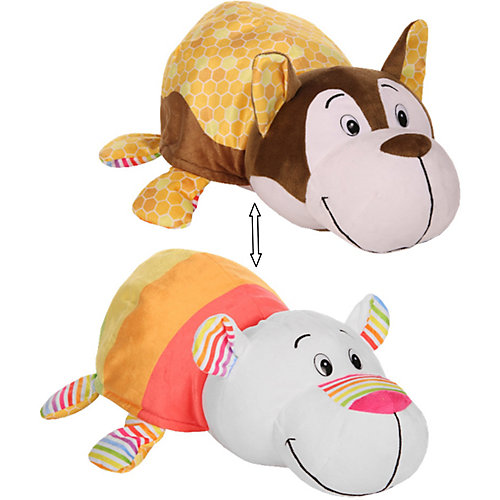 Мягкая игрушка-вывернушка 1toy "Ням-Ням" Хаски с ароматом медовой глазури-Полярный мишка с ароматом фруктового от 1Toy