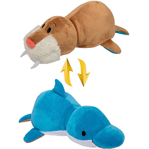 Мягкая игрушка-вывернушка 1toy Дельфин-Морж, 40 см от 1Toy